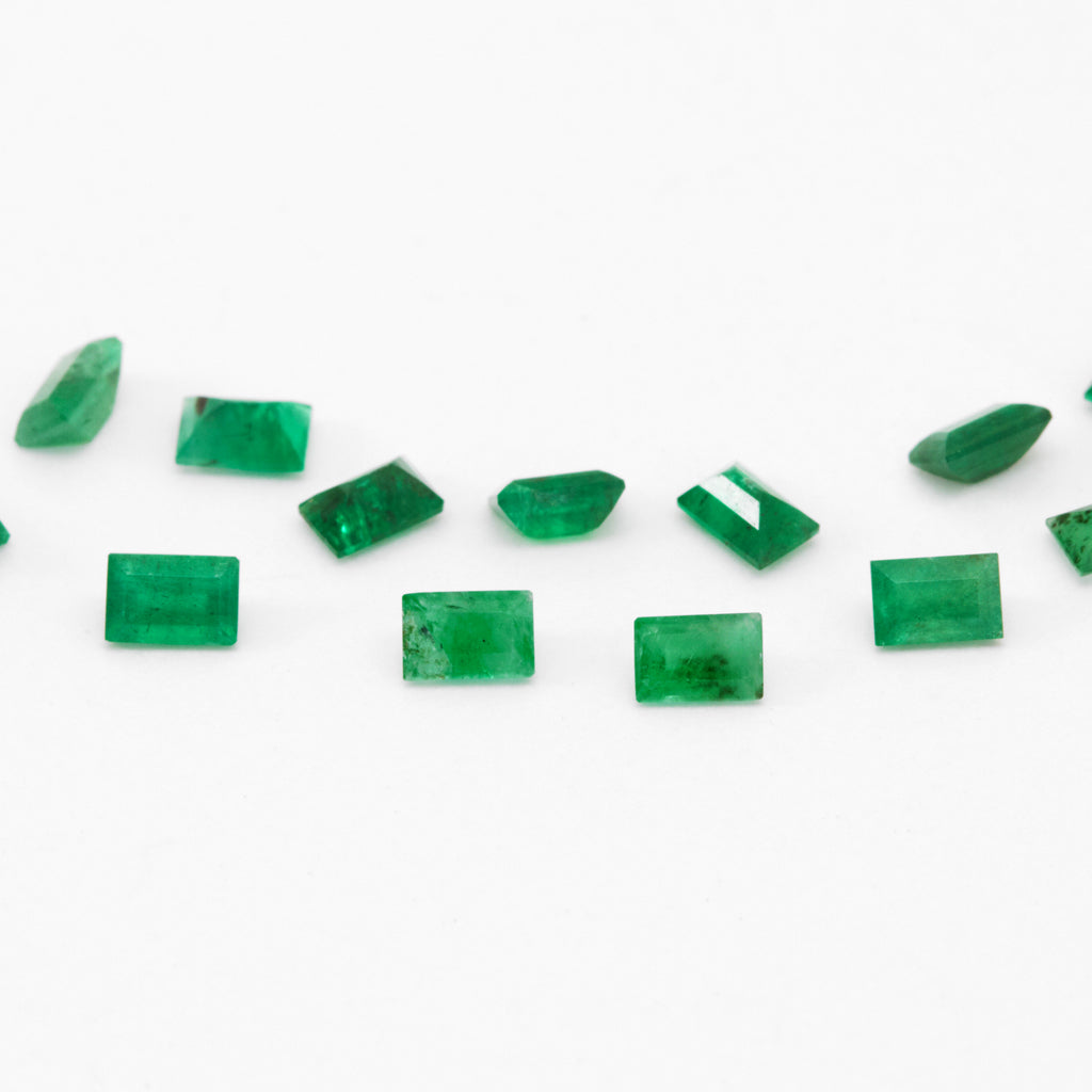 3x2mm AA Dark Brazilian Emerald Baguettes
