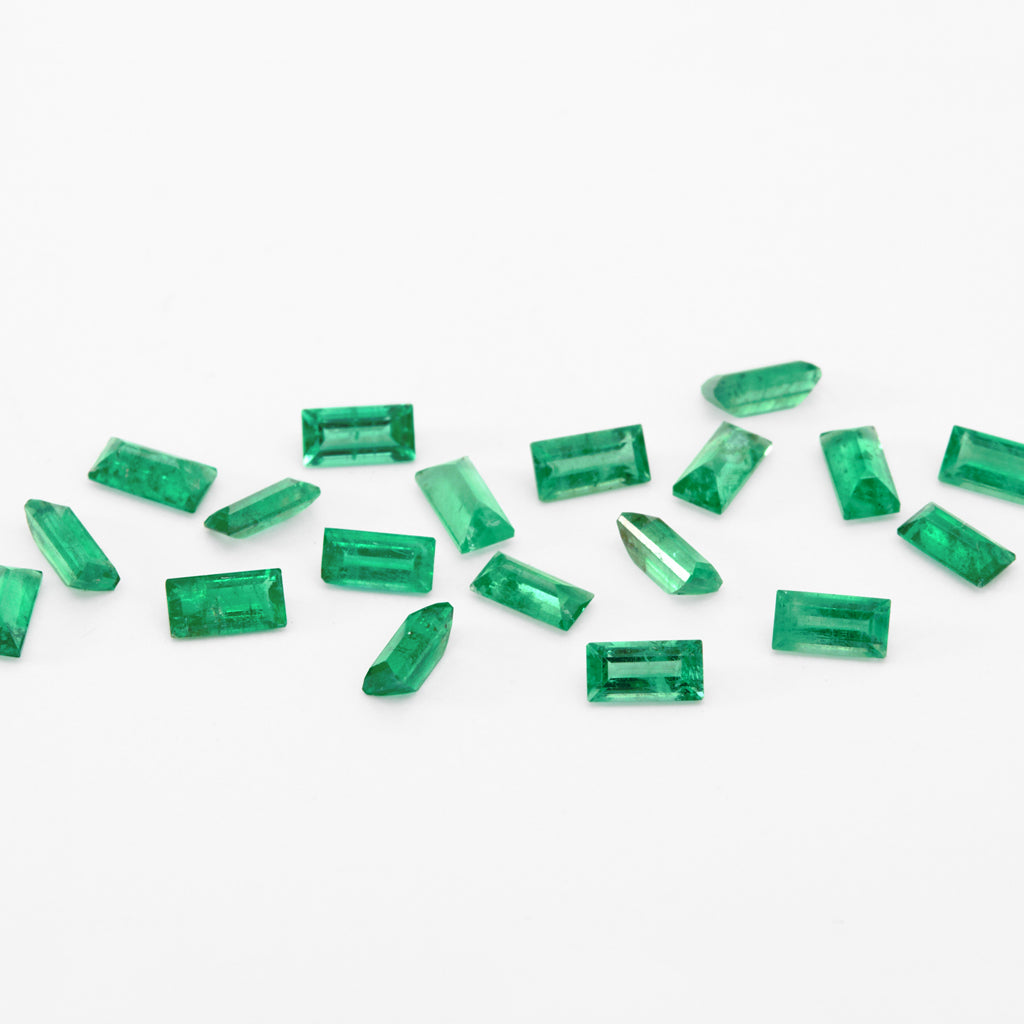 4x2 to 5x2.5mm AAA Dark Brazilian Emerald Baguettes
