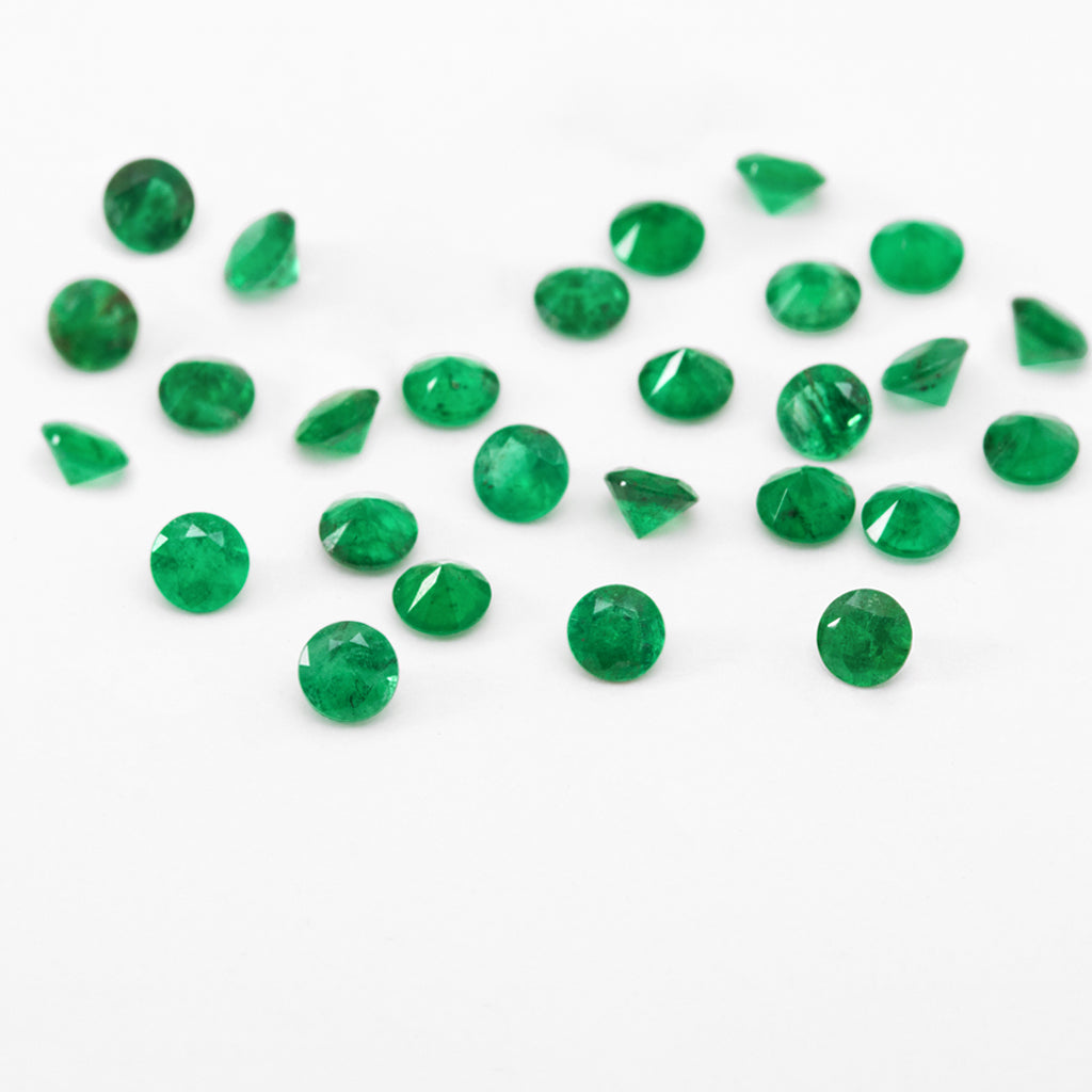 1 to 3.75mm AA Dark Brazilian Emerald Rounds