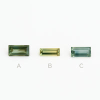 < 1ct One-of-a-Kind Nigerian Sapphire Baguettes