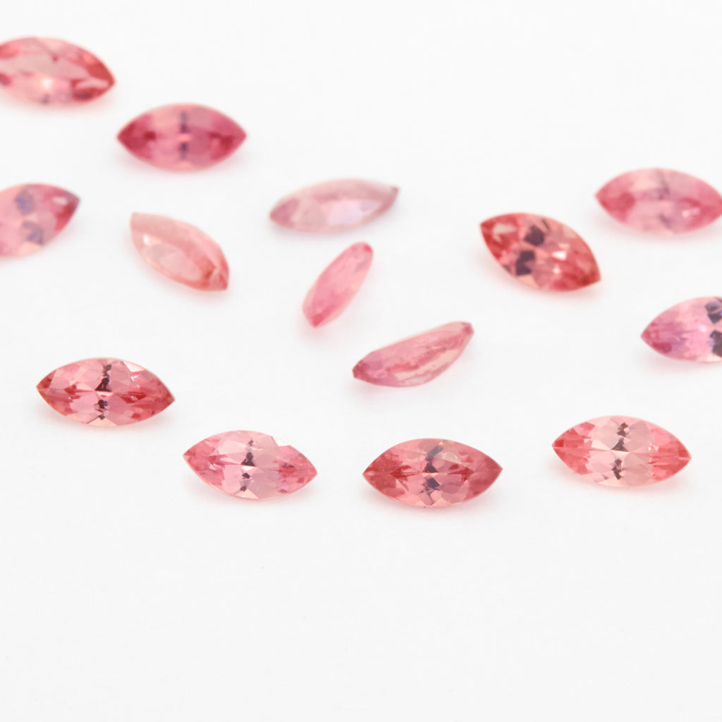 3x1.5 to 5x2.5mm Untreated Dark Padparadscha Winza Sapphire