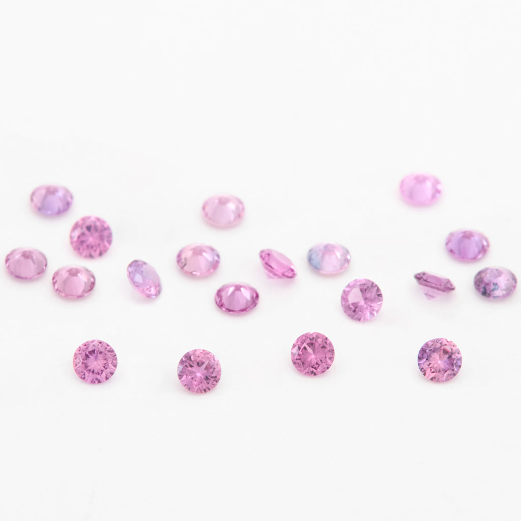 1 to 3.75mm Fuchsia Untreated Winza Sapphire Rounds