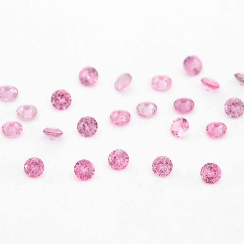 1 to 3.75mm Light Pink Untreated Winza Sapphire Rounds