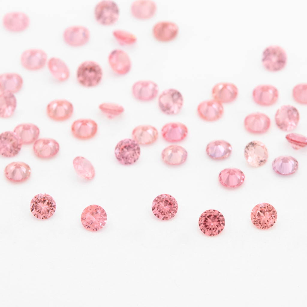 1 to 3.75mm Padparadscha Untreated Winza Sapphire Rounds