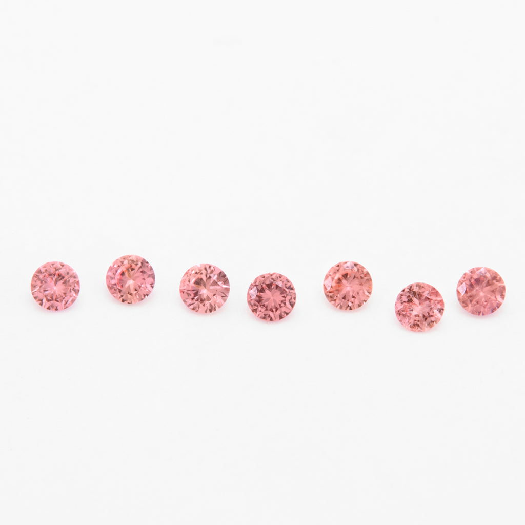1 to 3.75mm Padparadscha Untreated Winza Sapphire Rounds