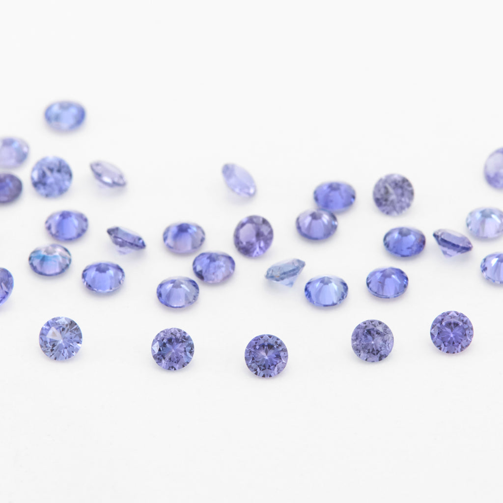 1 to 3.75mm Purple Untreated Winza Sapphire Rounds