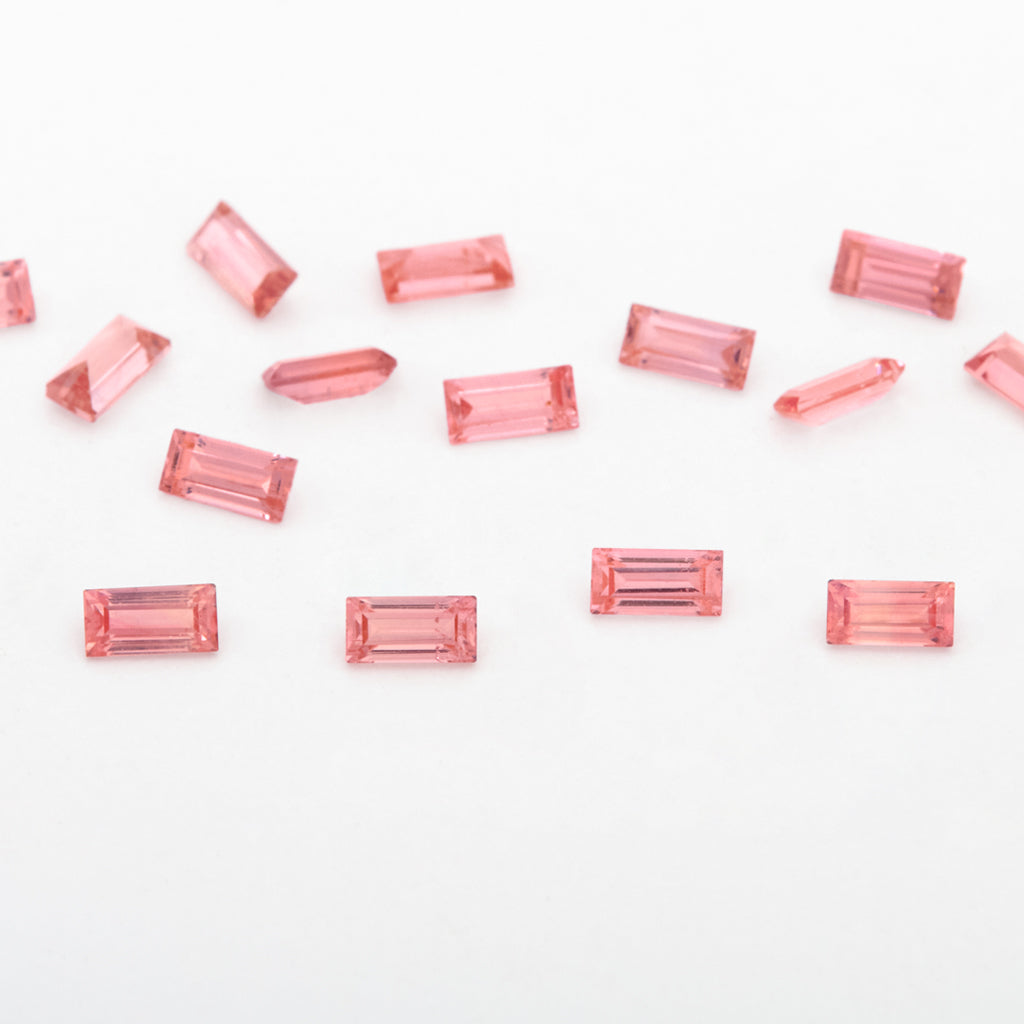 3x1.5 to 5x2.5mm Padparadscha Untreated Winza Sapphire Baguettes