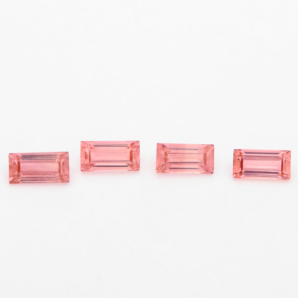 3x1.5 to 5x2.5mm Padparadscha Untreated Winza Sapphire Baguettes