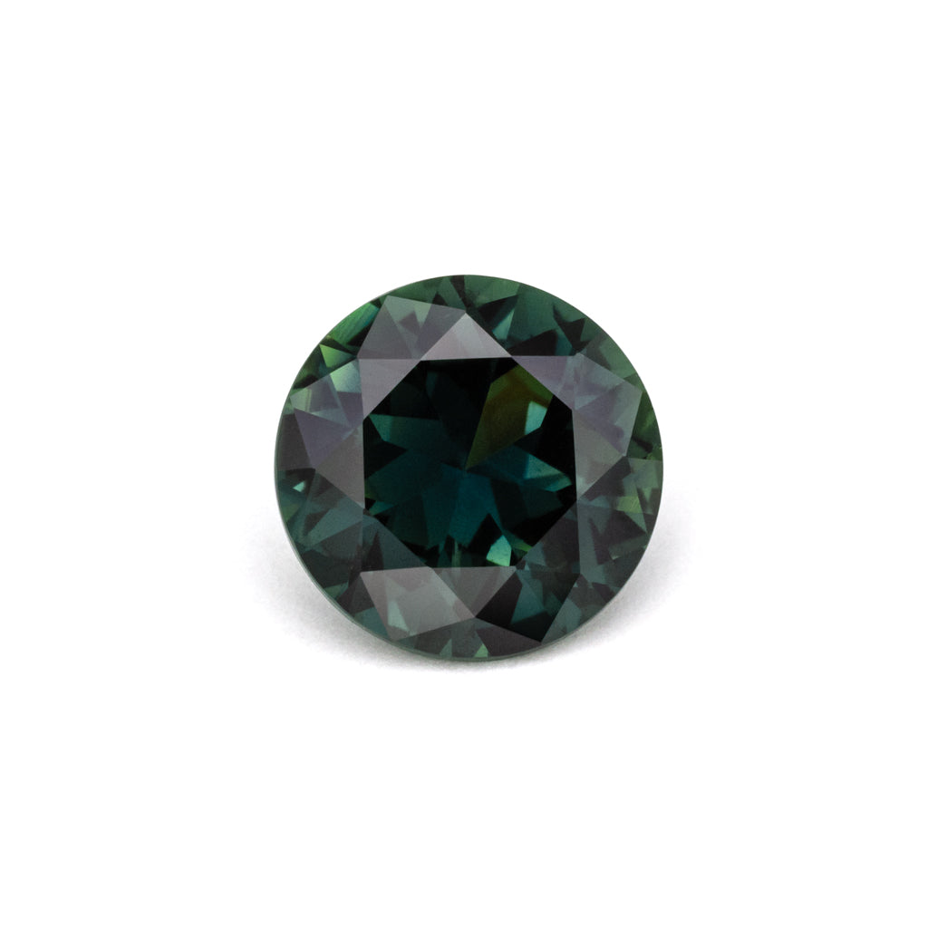 3.27ct Dark Peacock Green Australian Sapphire Round