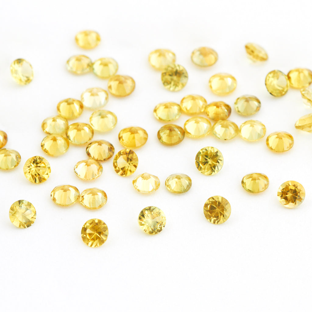 1.3 to 3.75mm Dark Yellow Australian Sapphire Rounds