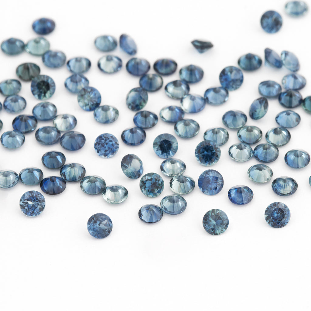 1.2 to 3.75mm Medium Denim Australian Sapphire Rounds