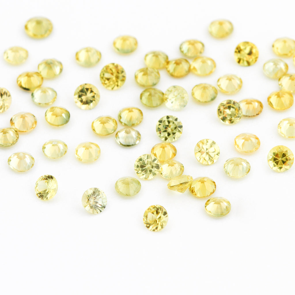 1.3 to 3.75mm Medium Yellow Australian Sapphire Rounds