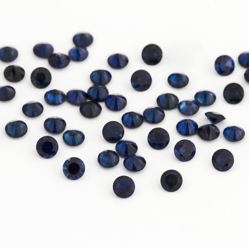 1.3 to 3.75mm Dark Blue Australian Sapphire Rounds