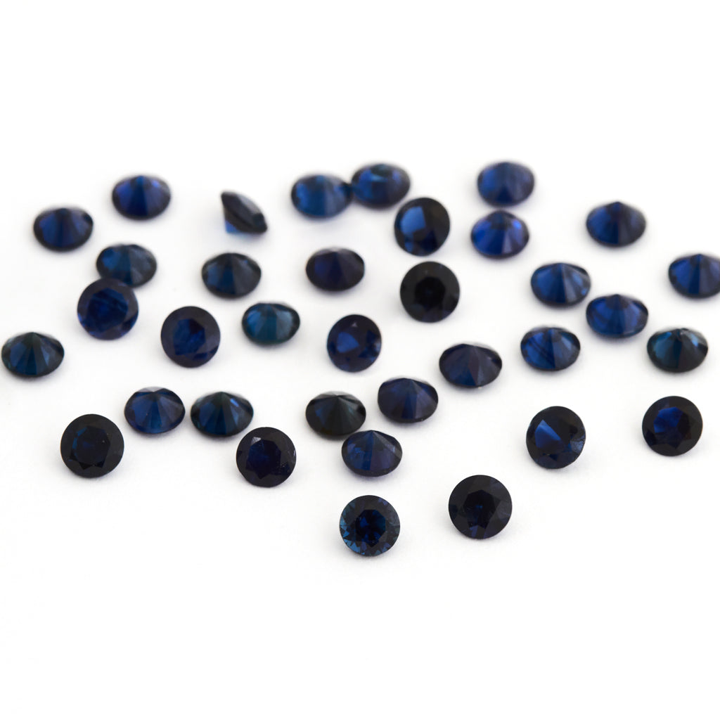 1.3 to 3.75mm Midnight Blue Australian Sapphire Rounds