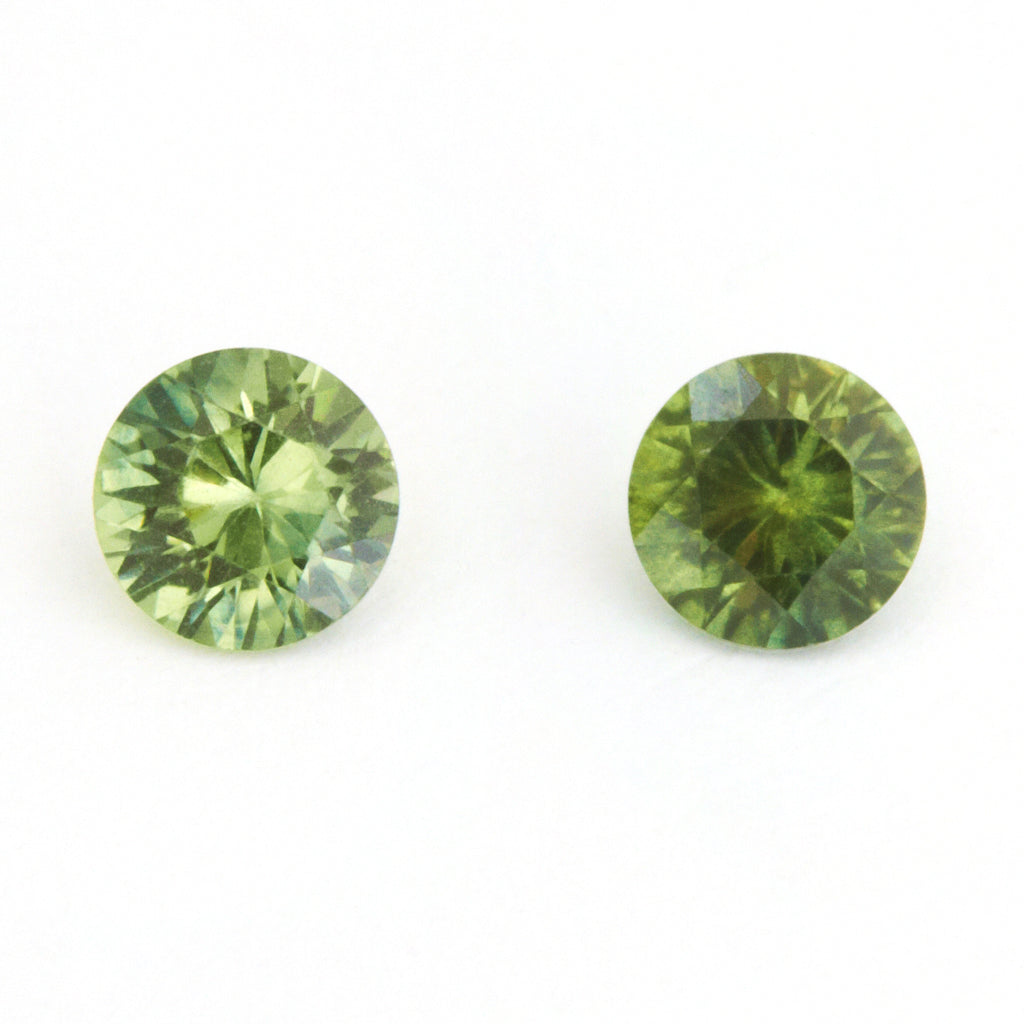 4 to 6mm Medium Green Australian Sapphire Rounds