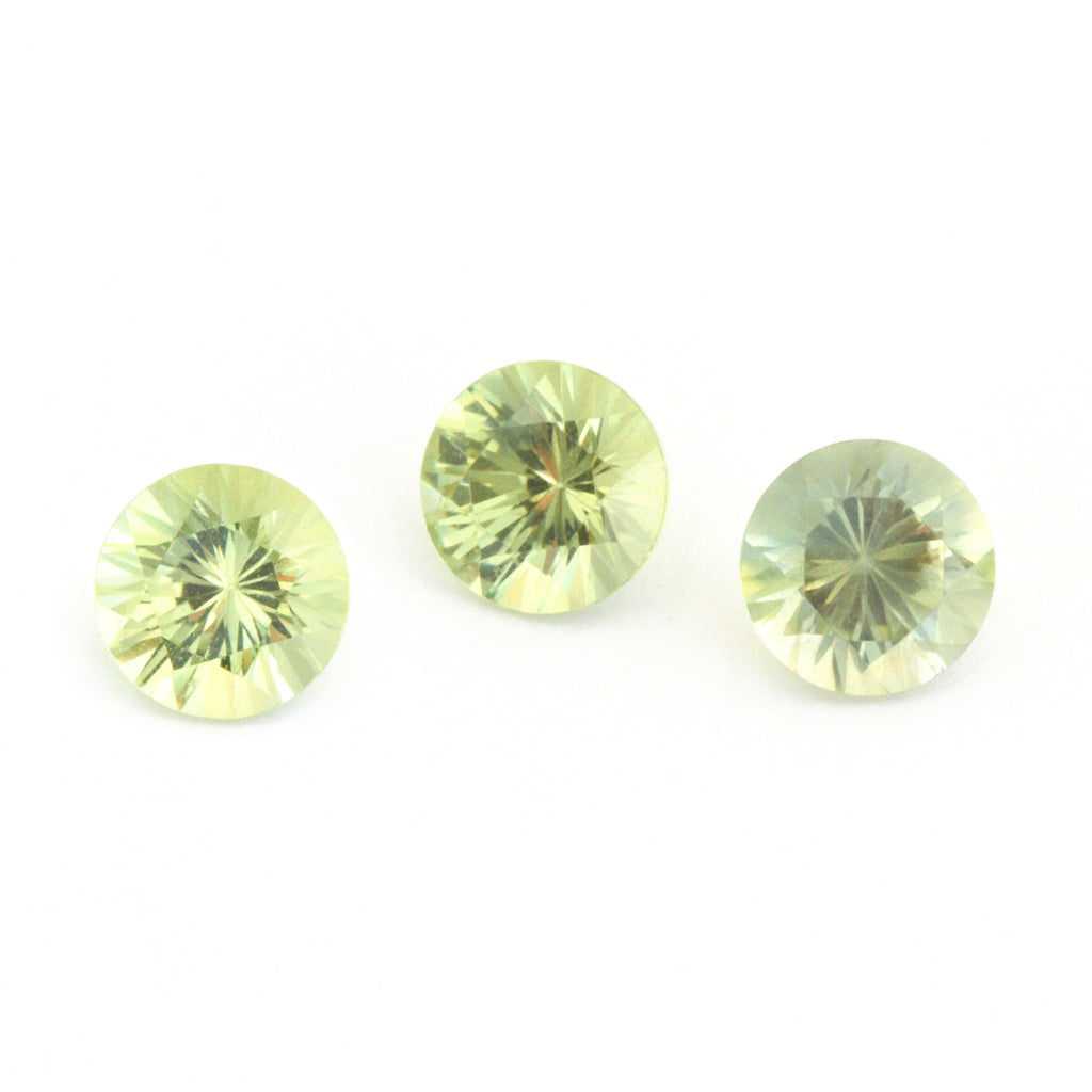 4 to 6mm Light Lime Green Australian Sapphire Rounds