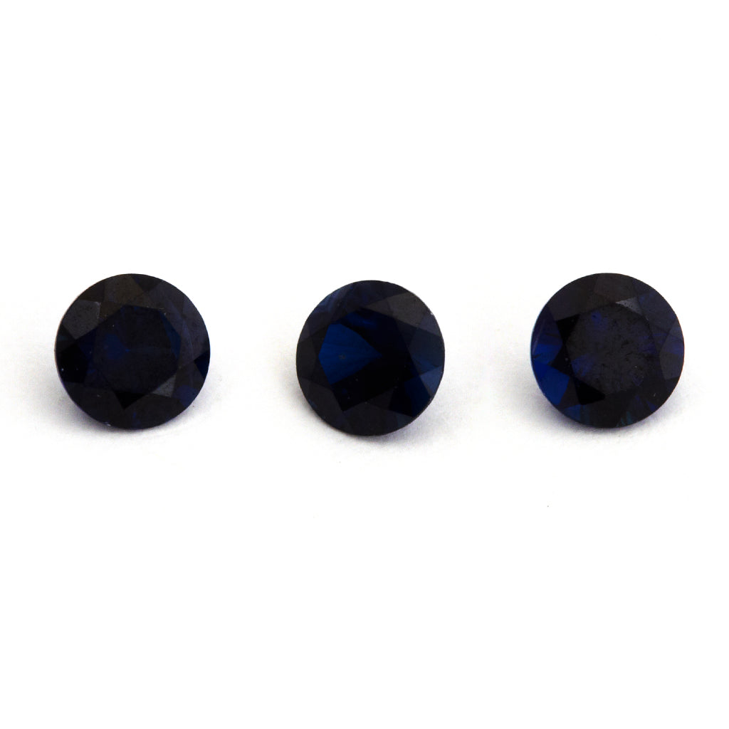 4 to 6mm Midnight Blue Australian Sapphire Rounds