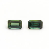 4x3 to 6x4mm Dark Green Australian Sapphire Emerald Cuts