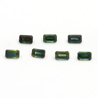 4x3 to 6x4mm Dark Green Australian Sapphire Emerald Cuts