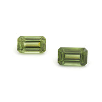 4x3 to 6x4mm Medium Green Australian Sapphire Emerald Cuts