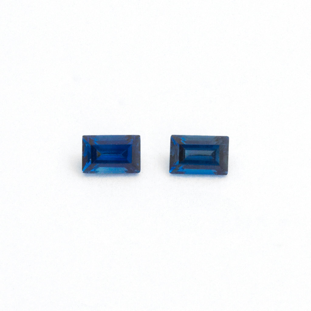 3x2mm Bright Blue Australian Sapphire Baguettes