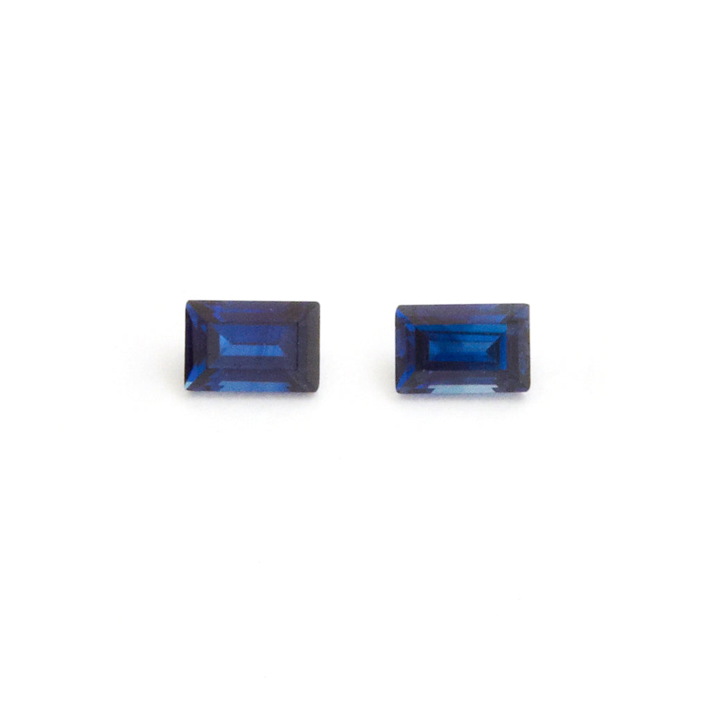 3x2mm Deep Blue Australian Sapphire Baguettes