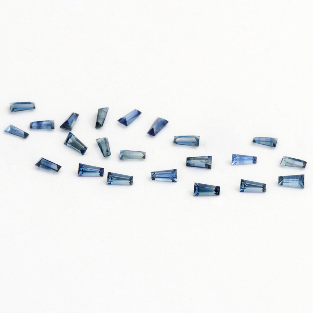 3x1.5x1mm AAA Denim Australian Sapphire Tapered Baguettes