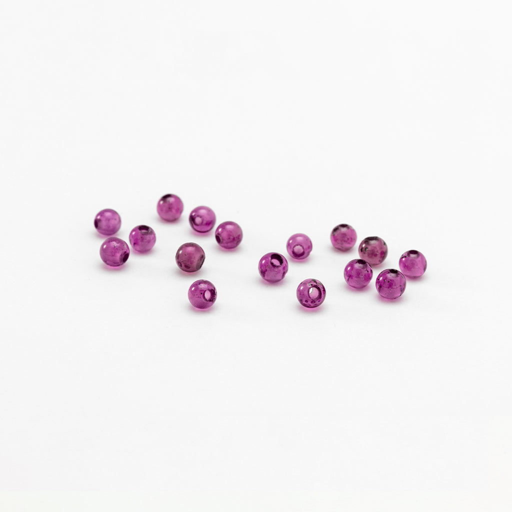 2.5 to 3mm Grape Garnet® Round Beads