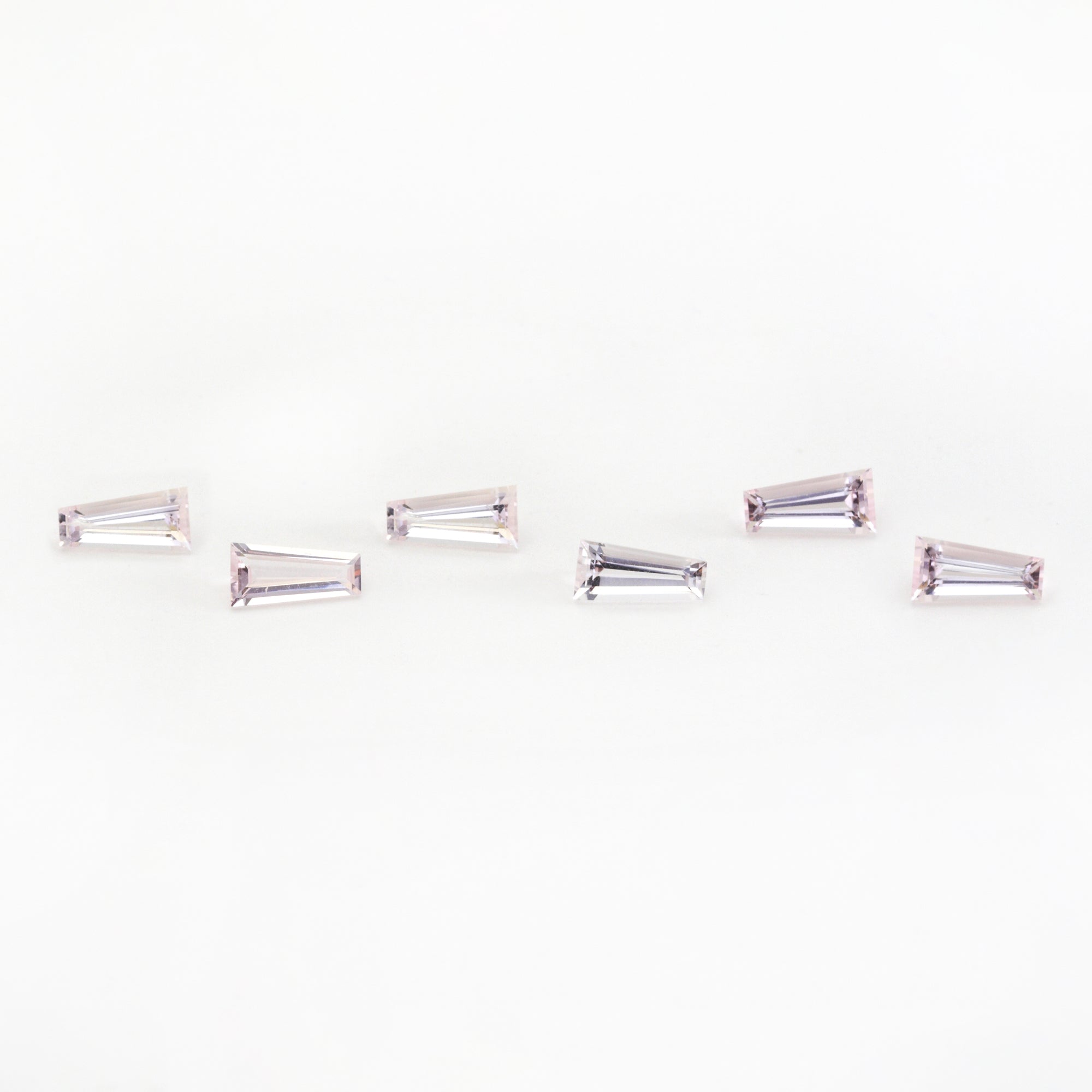 4x2x1.5 to 8x4x2 Morganite Tapered Baguettes