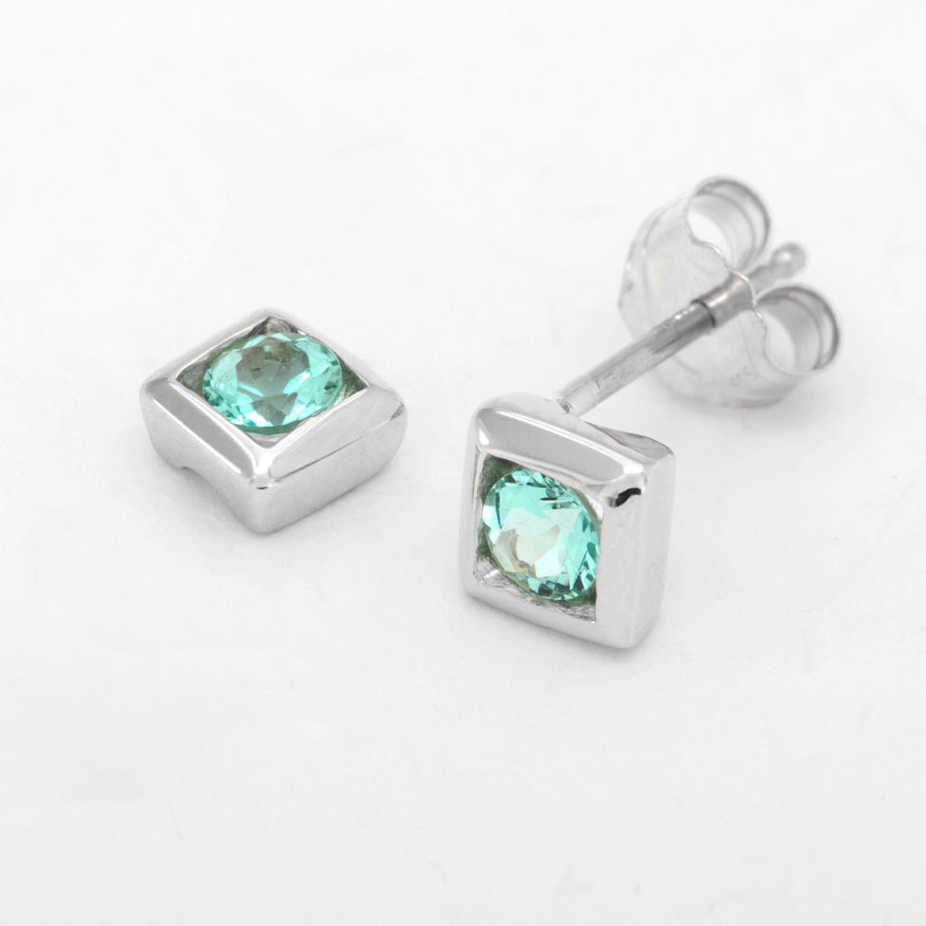 Customizable 3mm Round ColorKissed™ Stud Earrings No. 11979