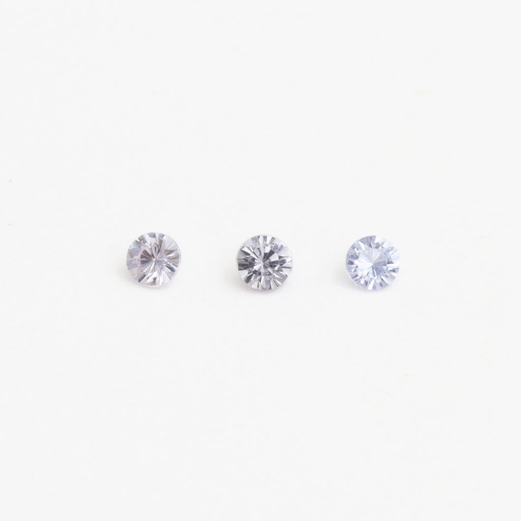 1.3 to 2.25mm White Spinel Rounds