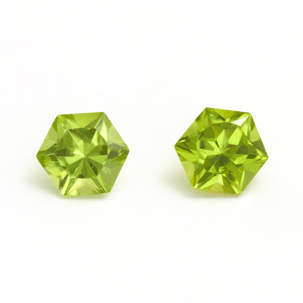 4 to 6mm Mesa Verde® Peridot Hexagons