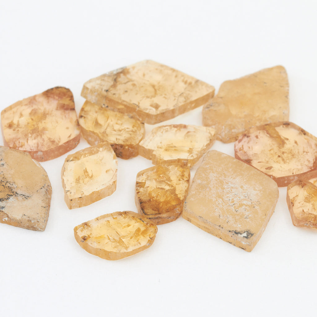 Free Size Golden Imperial Topaz Slices