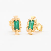 Customizable 4x2mm Baguette ColorKissed™ Stud Earrings No. 19200