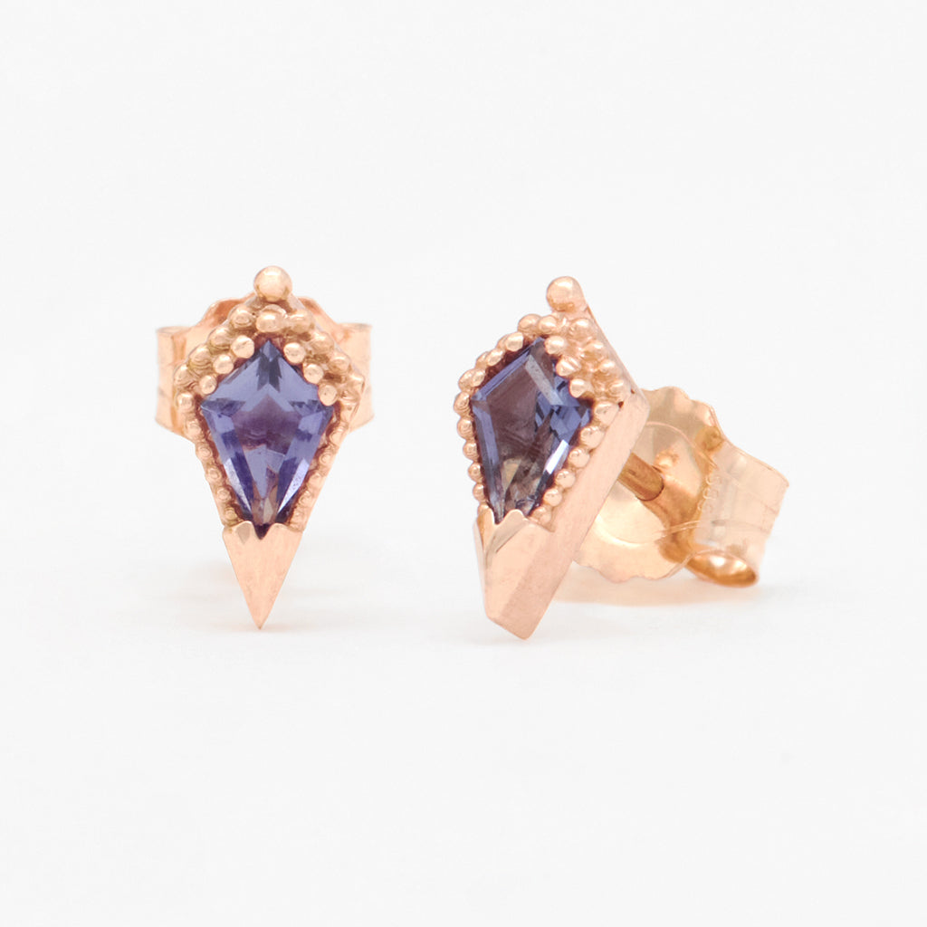 Customizable 5x3mm Kite ColorKissed™ Stud Earrings No. 19220