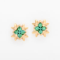 Customizable 3mm Princess Cut ColorKissed™ Stud Earrings No. 19230