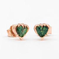Customizable 4mm Heart ColorKissed™ Stud Earrings No. 19260