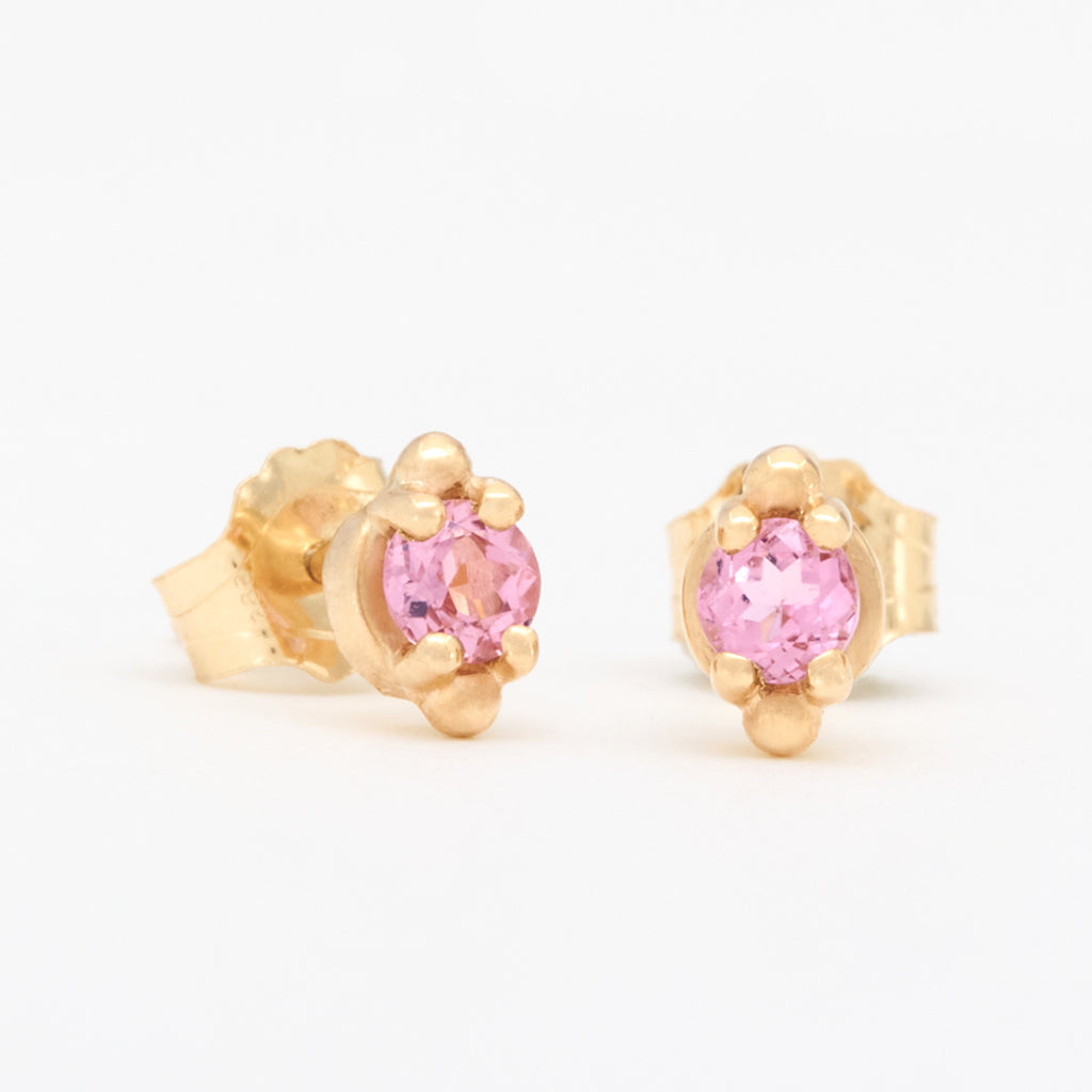 Customizable 3mm Round ColorKissed™ Stud Earrings No. 19280