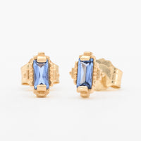 Customizable 4x2mm Baguette ColorKissed™ Stud Earrings No. 19320