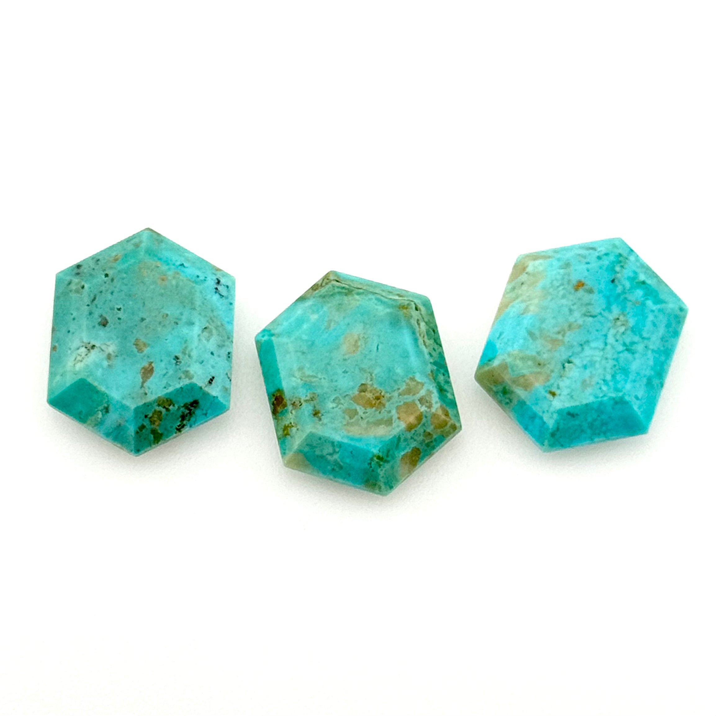 16x12mm Arizona Stabilized Turquoise Hex Tablets™