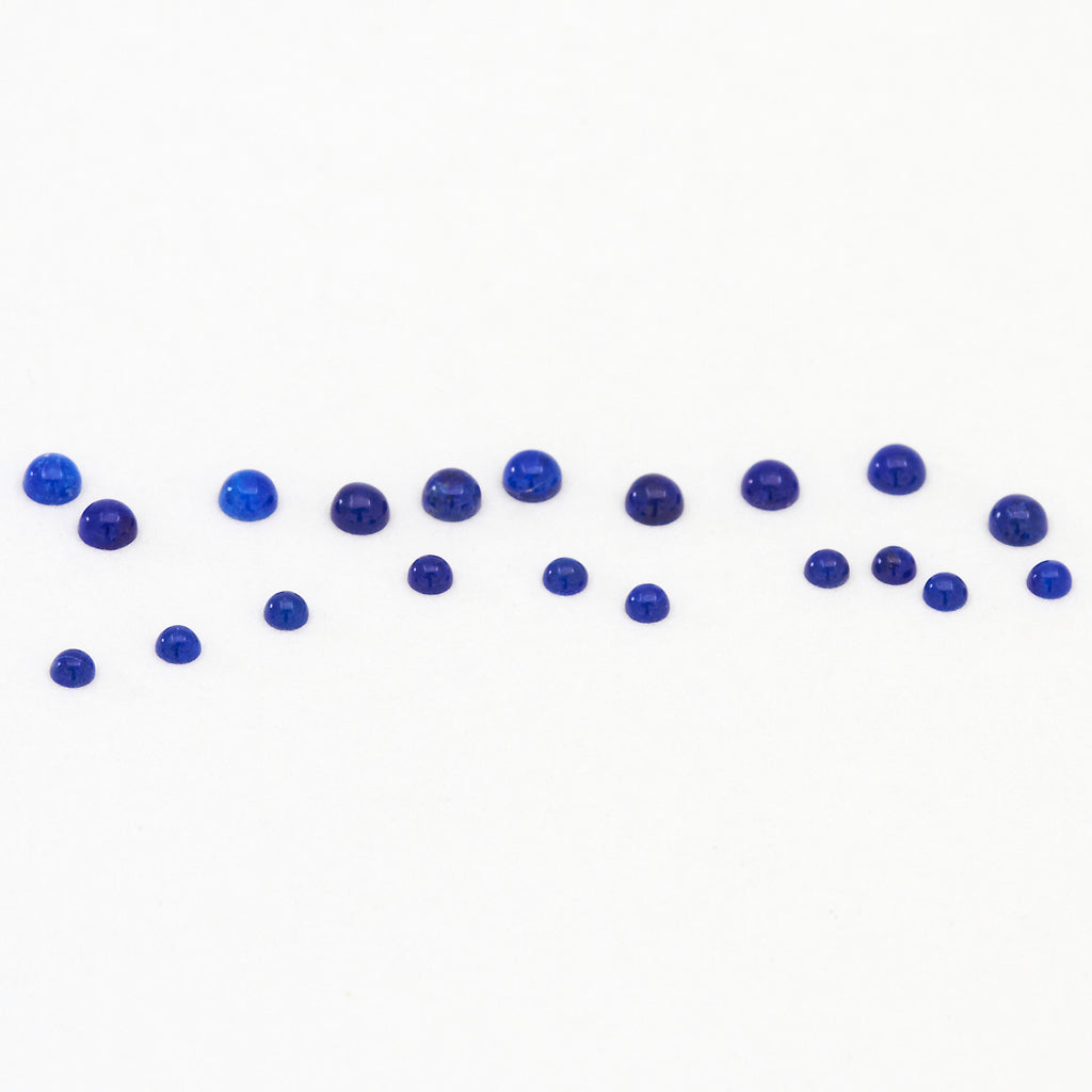 1.5 to 3mm Lapis Round Cabs
