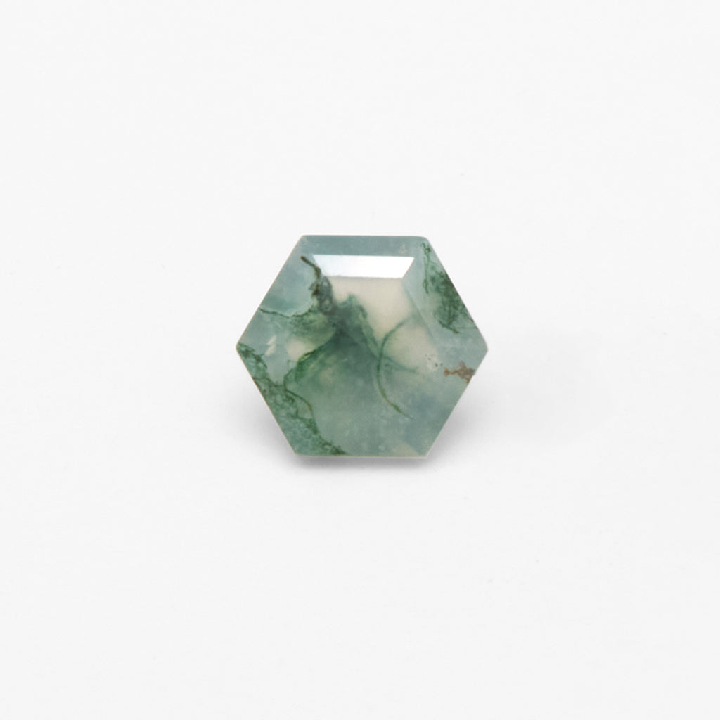 6mm Moss Agate Hexagons