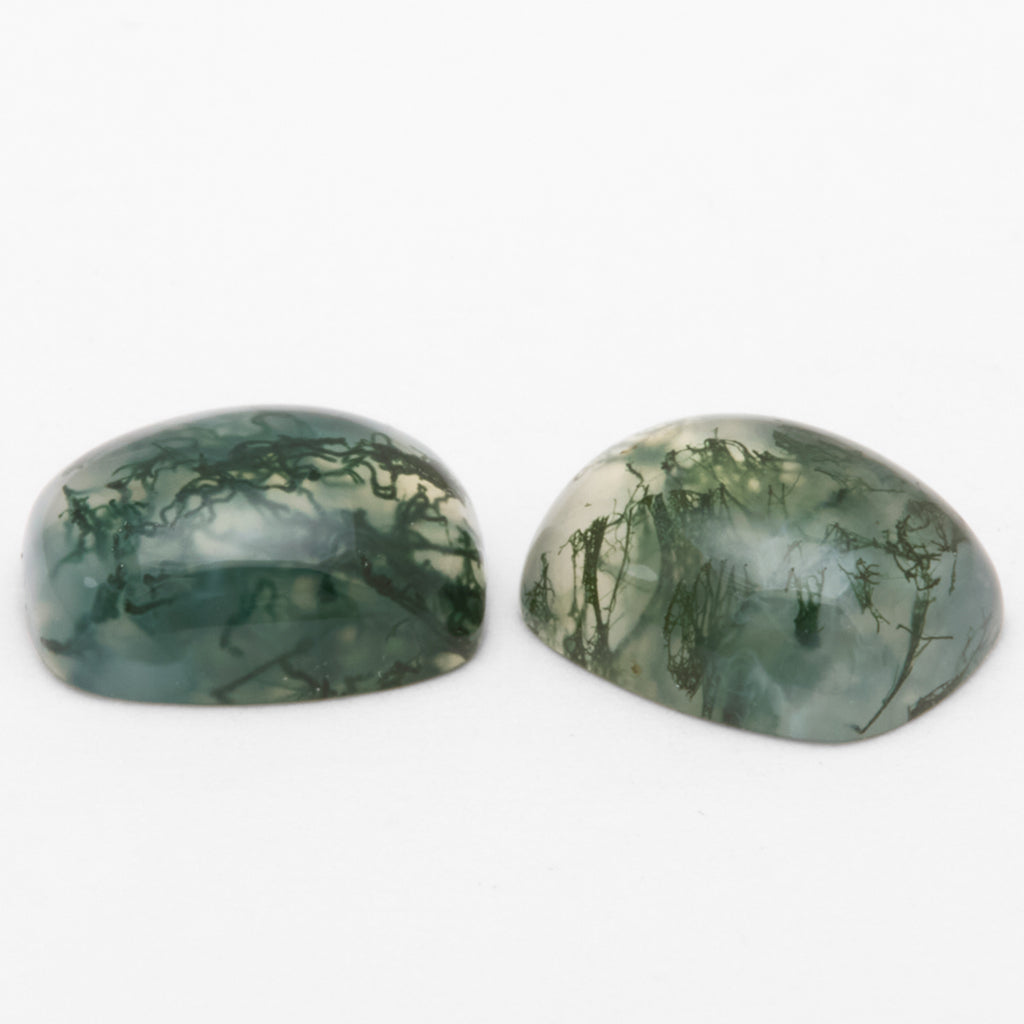 10x8 to 12x10mm Moss Agate Cushion Cabs
