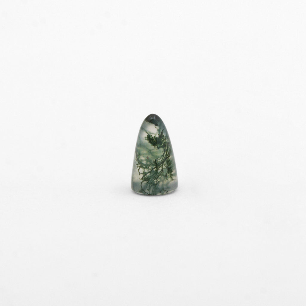 5x3mm Moss Agate Bullet Cabs