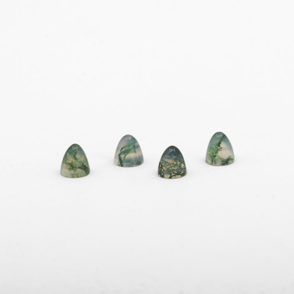 3mm Moss Agate Bullet Cabs