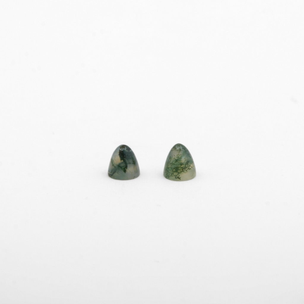 3mm Moss Agate Bullet Cabs