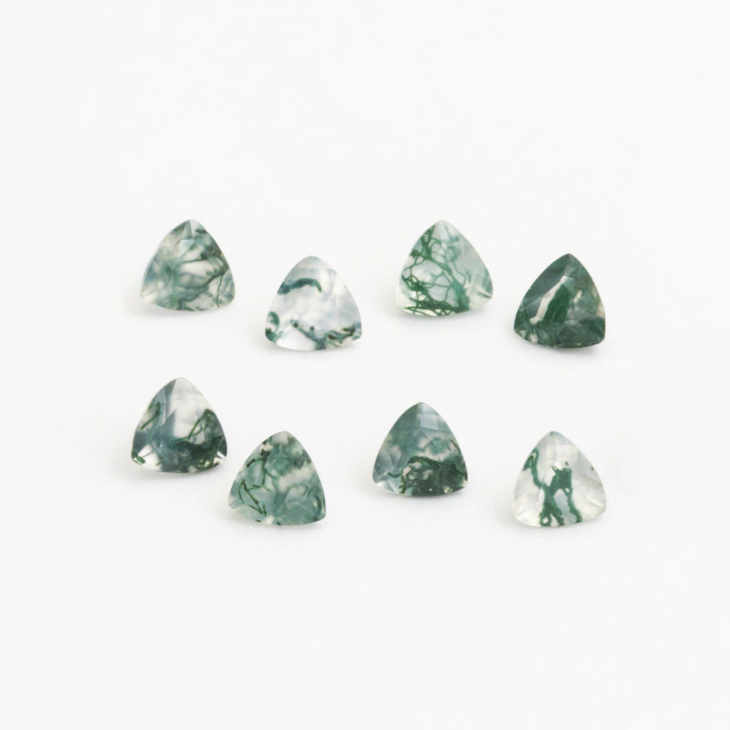 3mm Moss Agate Trillions