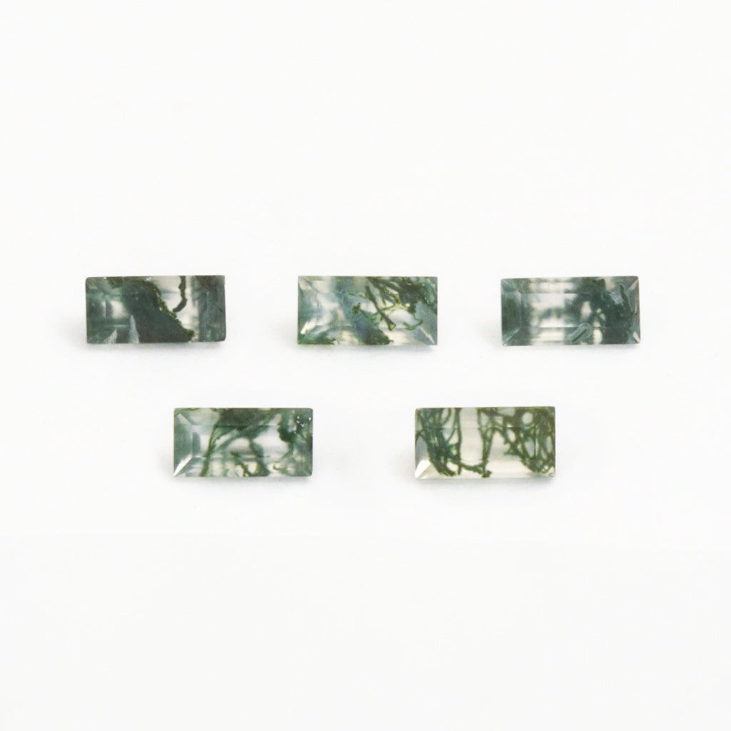 3x1.5 to 4x2mm Moss Agate Baguettes