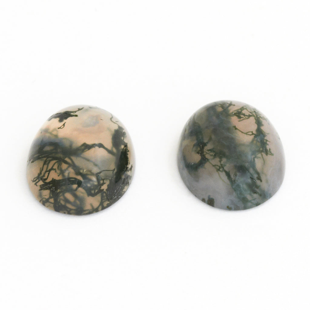 9x7 to 14x10mm Moss Agate Oval Cabs