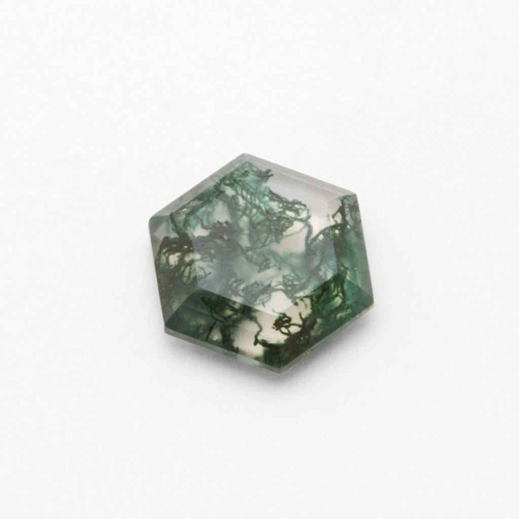 8 to 10mm Moss Agate Hex Tablets™